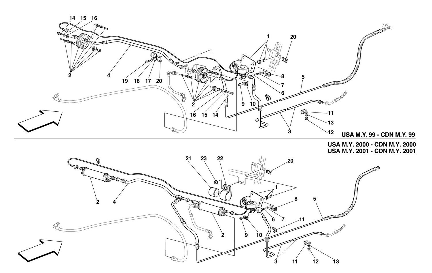 Schematic:  Fuel Cooling System -Valid For Usa And Cdn M.Y. 99 &Amp; 2000-