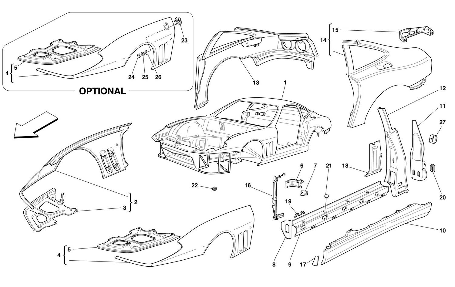 Schematic: Body - Inner Trims