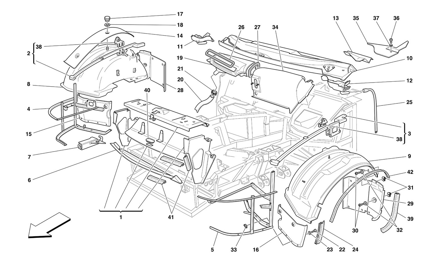 Schematic: Front Structures And Components