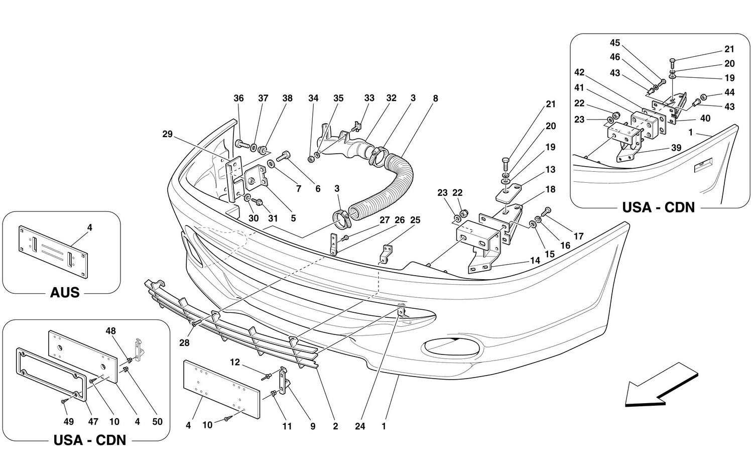 Schematic: Front Bumper