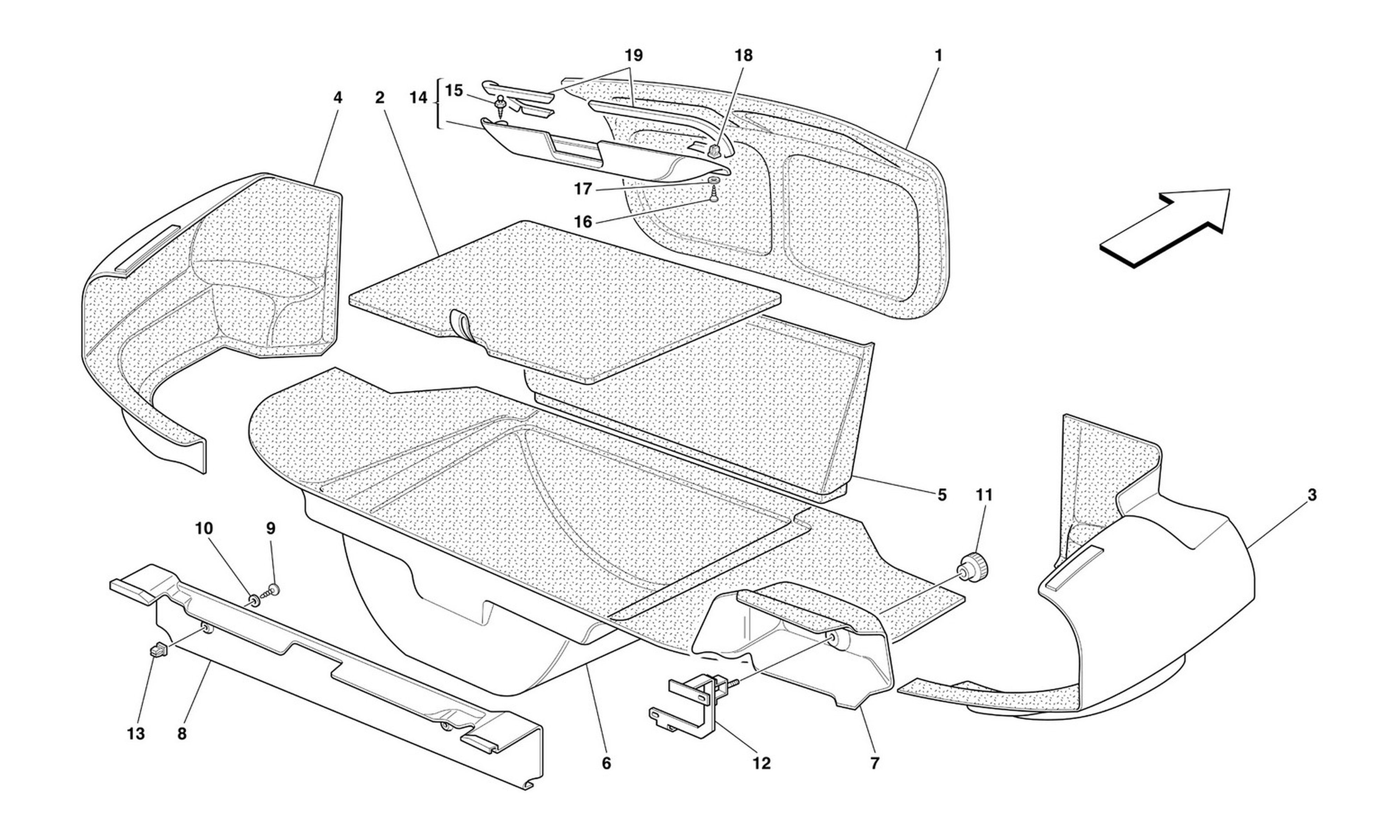 Schematic: Boot Upholstery