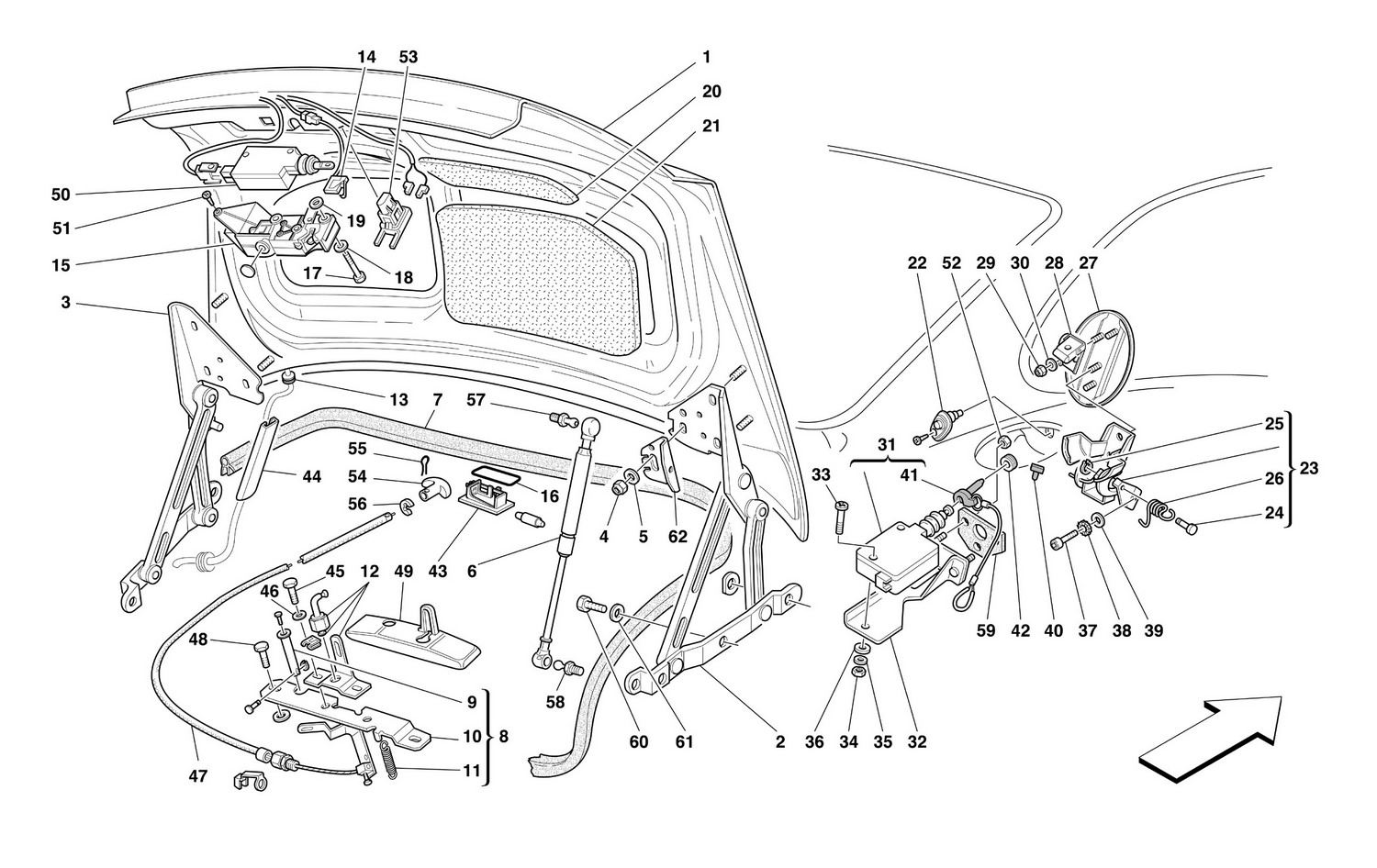 Schematic: Boot Door And Petrol Cover