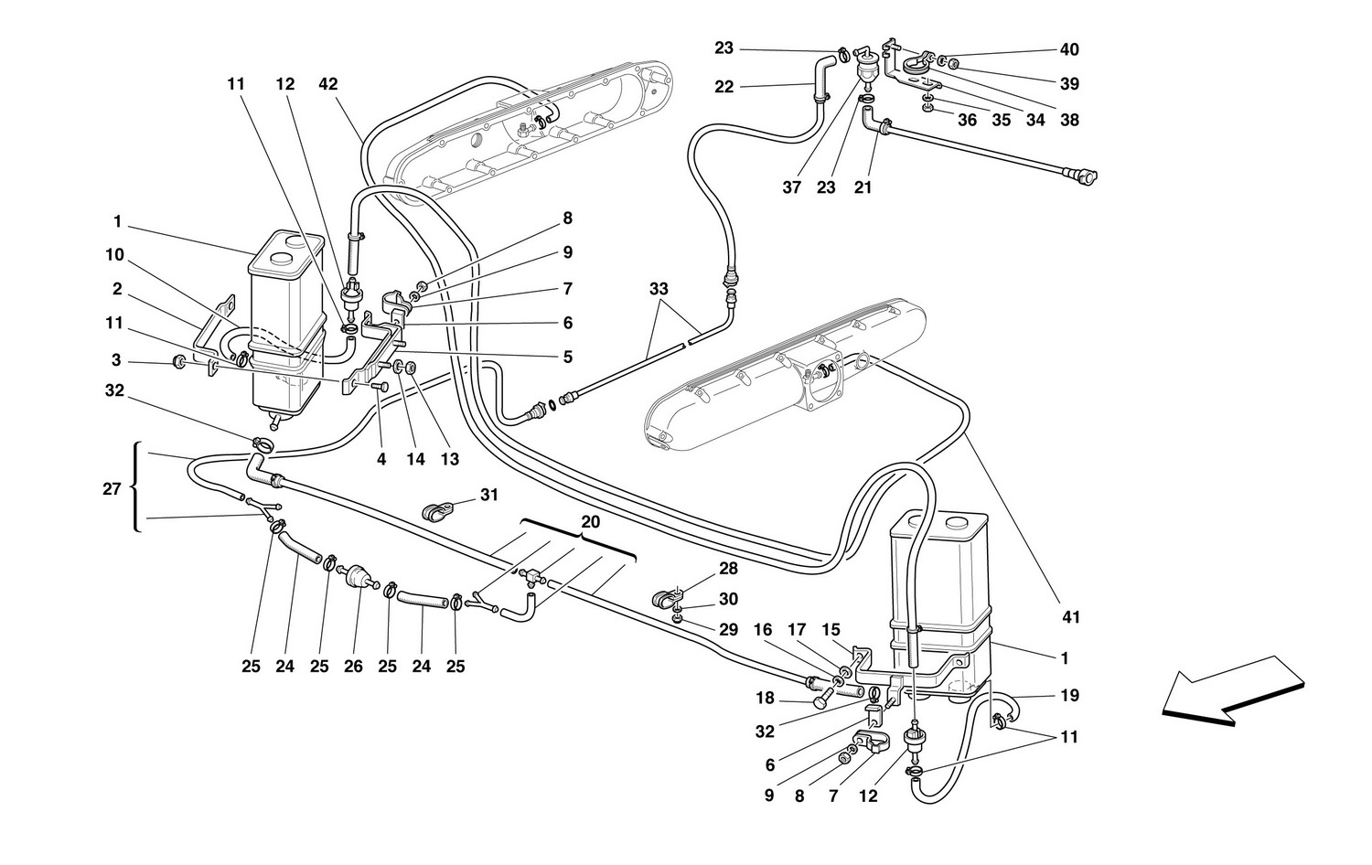 Schematic: Antievaporation Device -Not For Usa And Cdn M.Y. 99 & 2000-