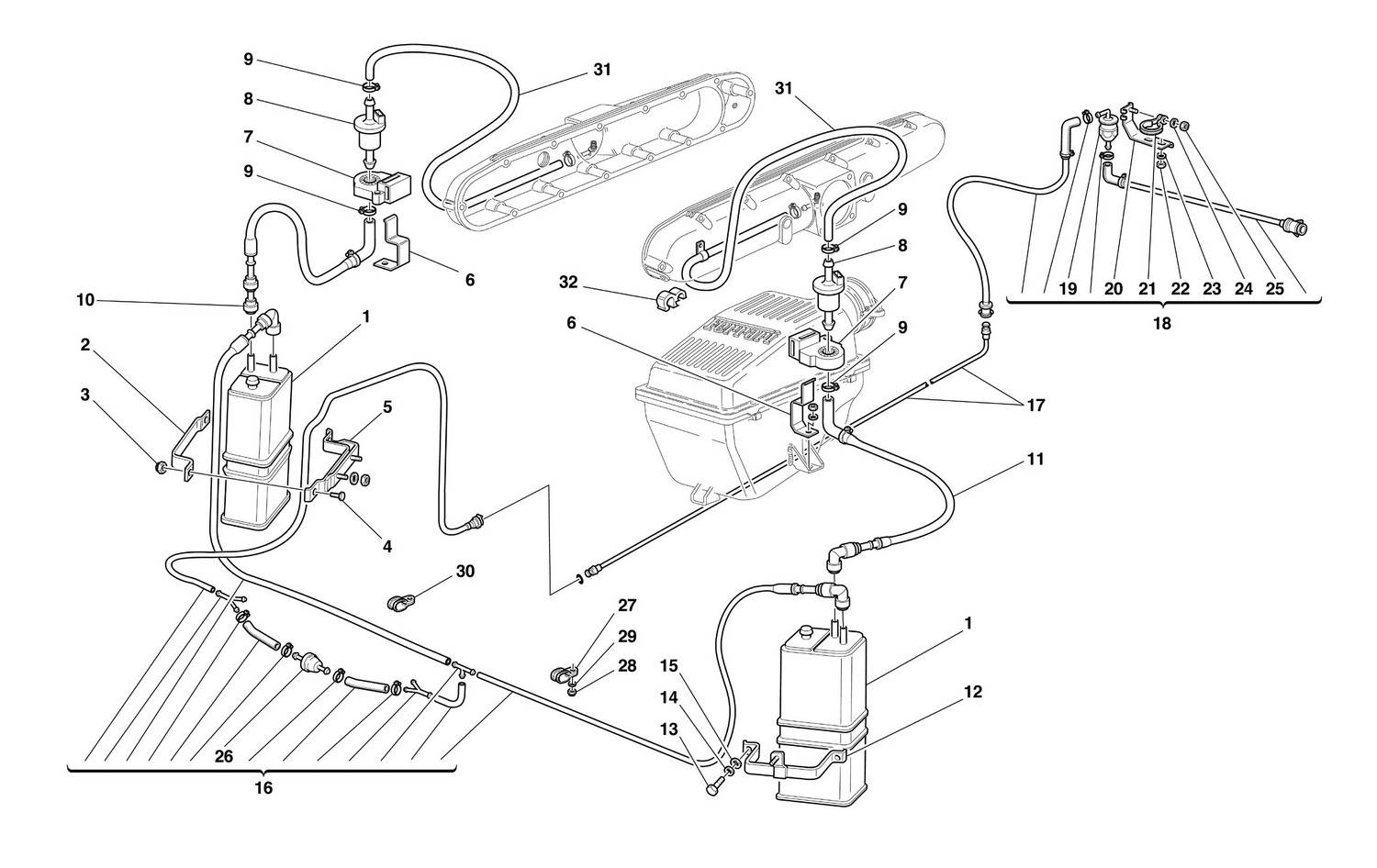 Schematic: Antievaporation Device -Valid For Usa M.Y. 99 And Cdn M.Y. 99-