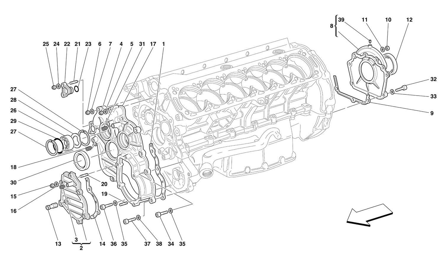 Schematic: Crankcase - Covers