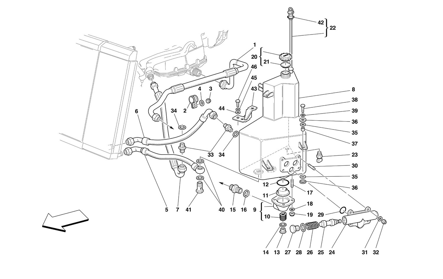 Schematic: Lubrication System - Tank