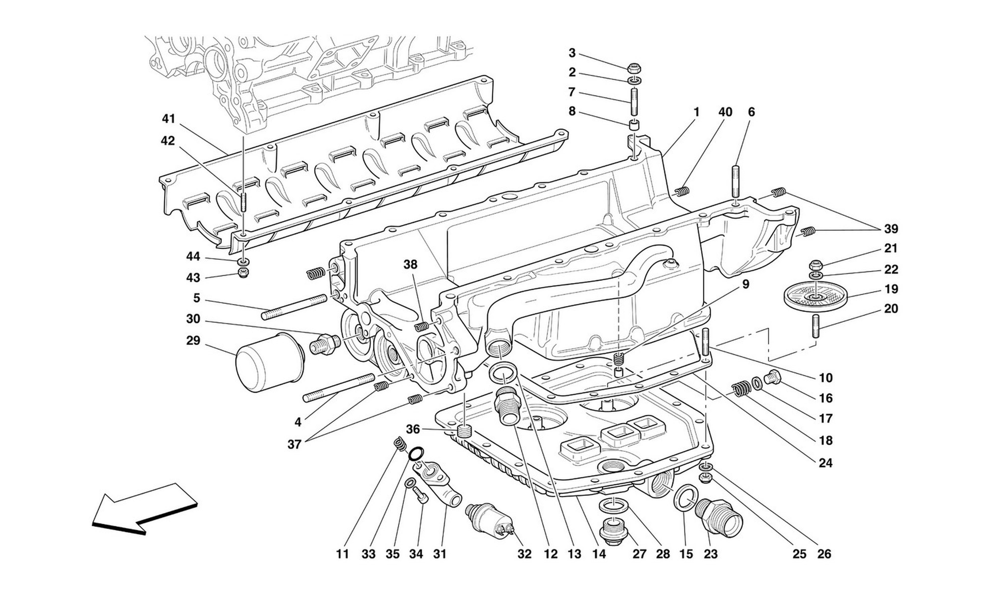 Schematic: Lubrication - Oil Sumps And Filters