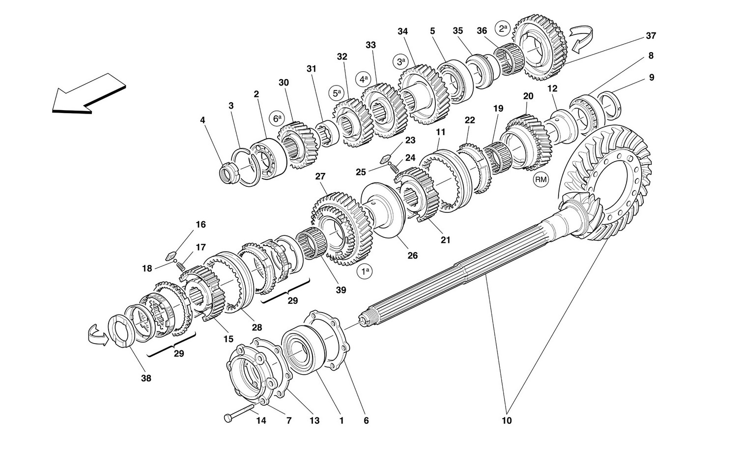 Schematic: Lay Shaft Gears