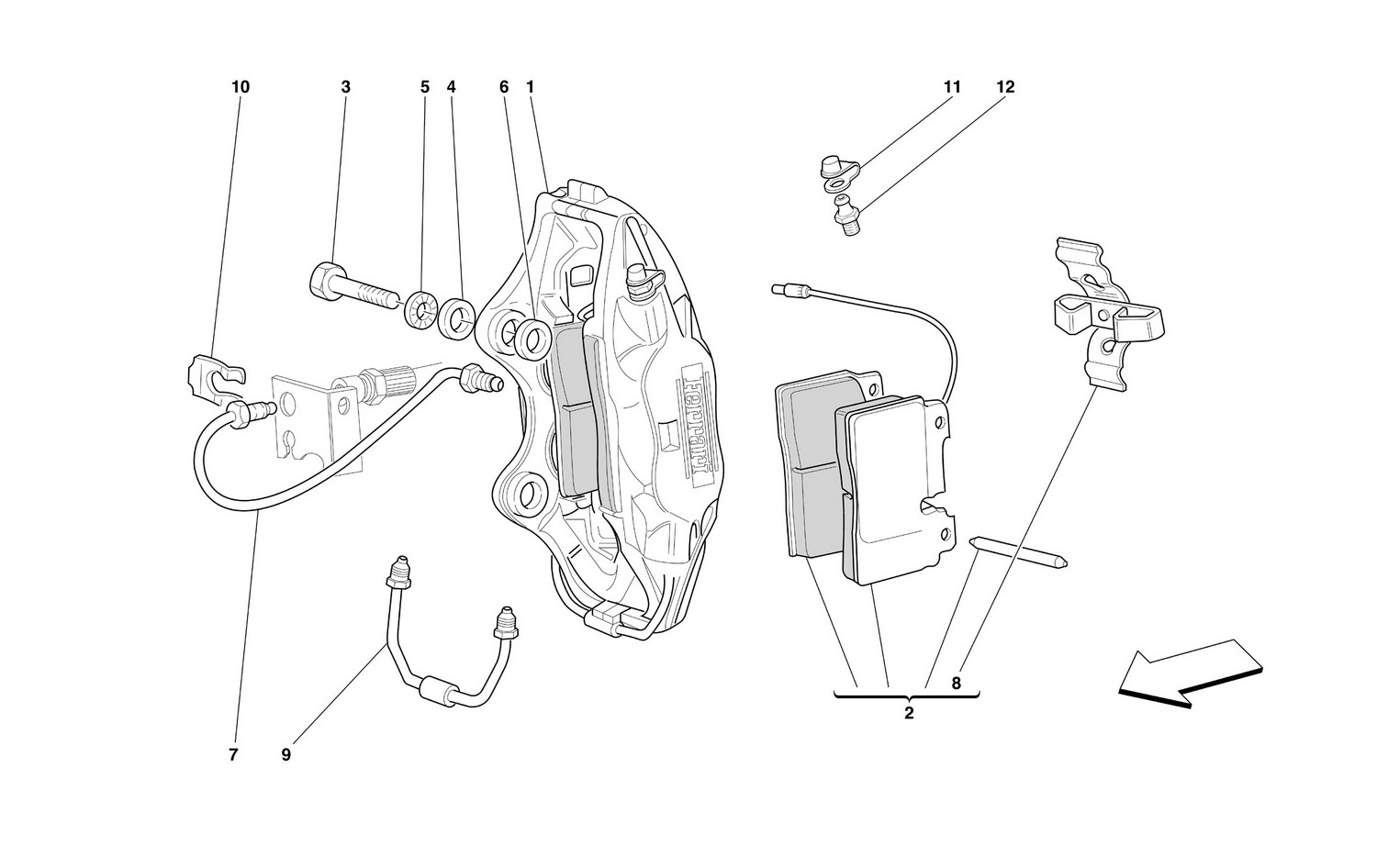 Schematic: Caliper For Front Brake