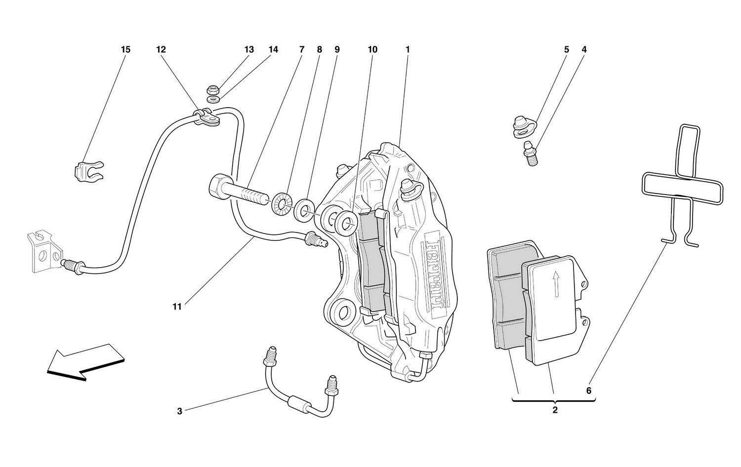 Schematic: Caliper For Rear Brake