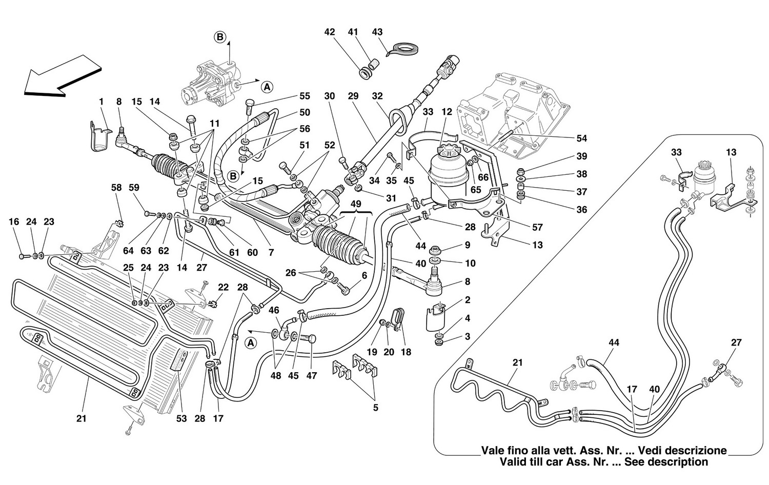 Schematic: Hydraulic Steering Box And Serpentine