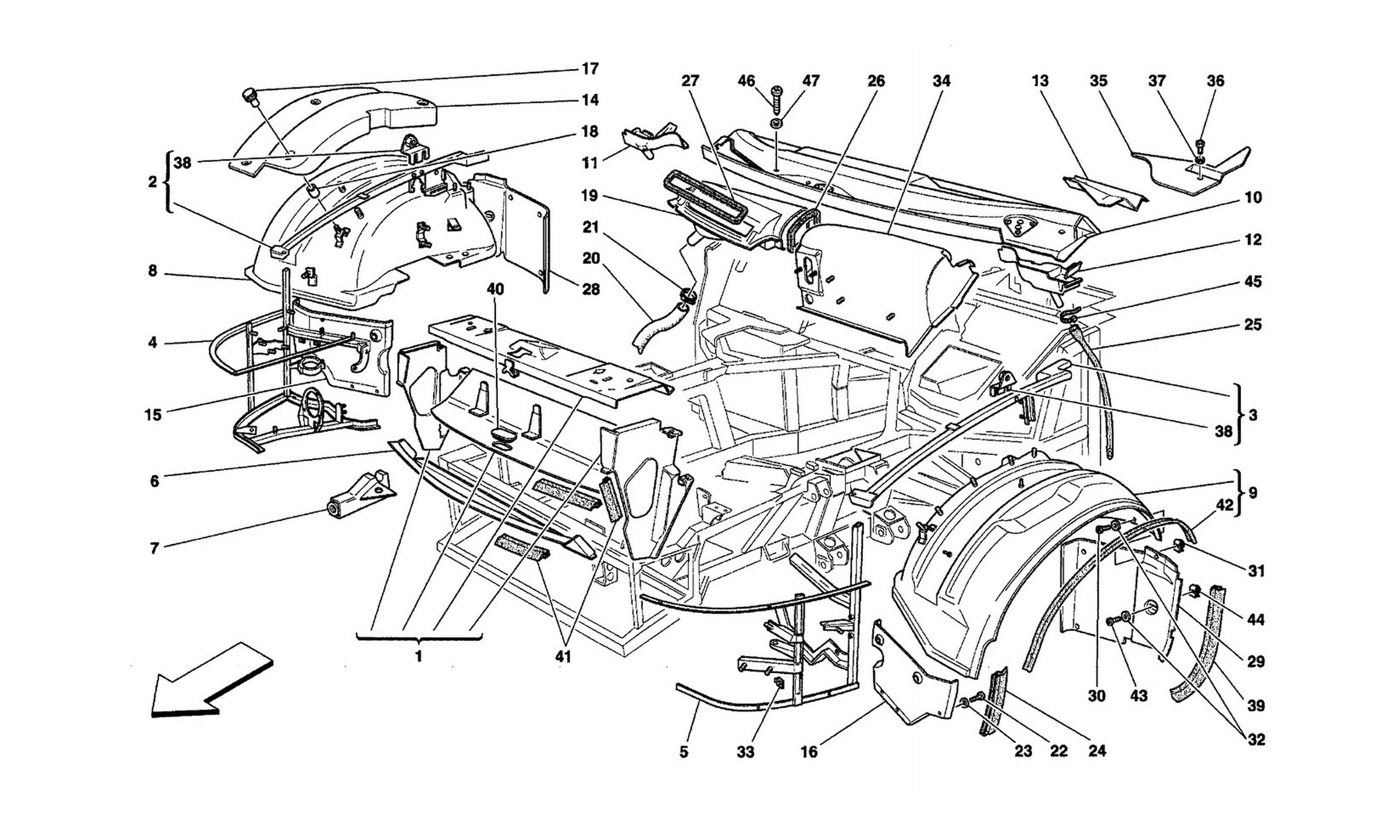 Schematic: Front Structures And Components