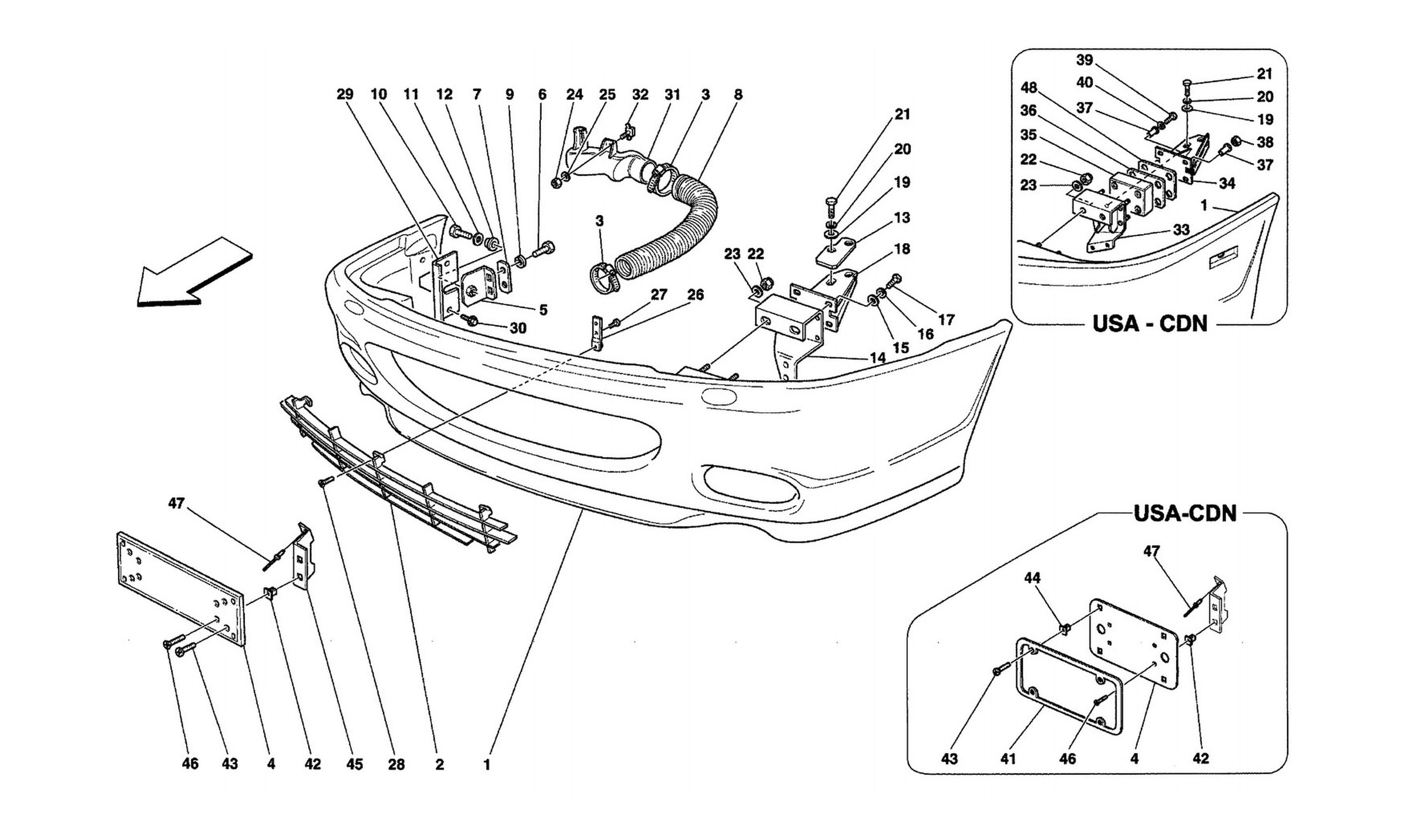 Schematic: Front Bumper