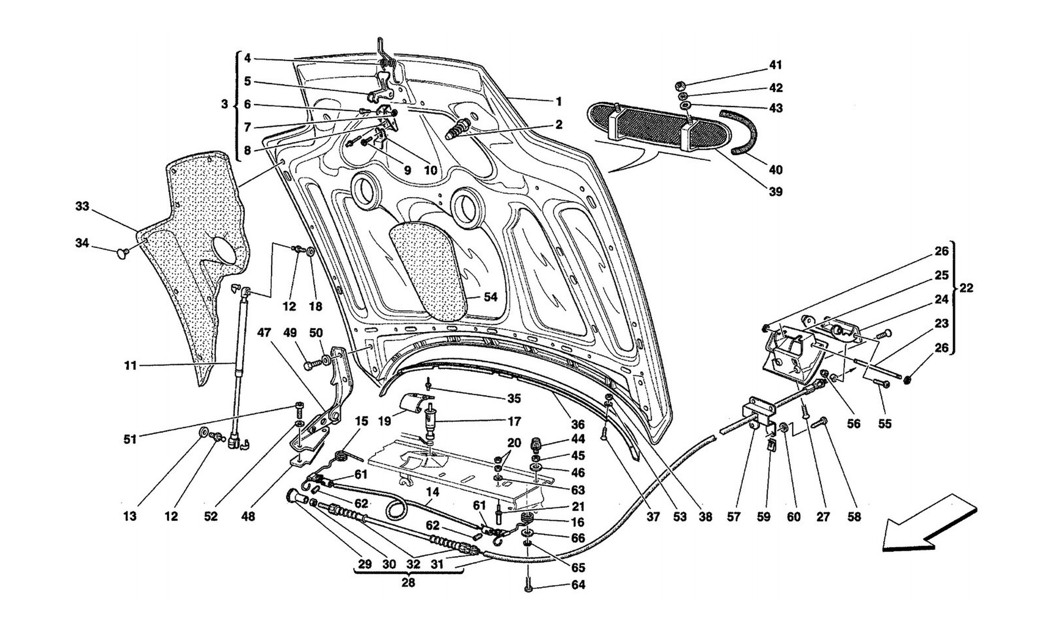 Schematic: Engine Bonnet