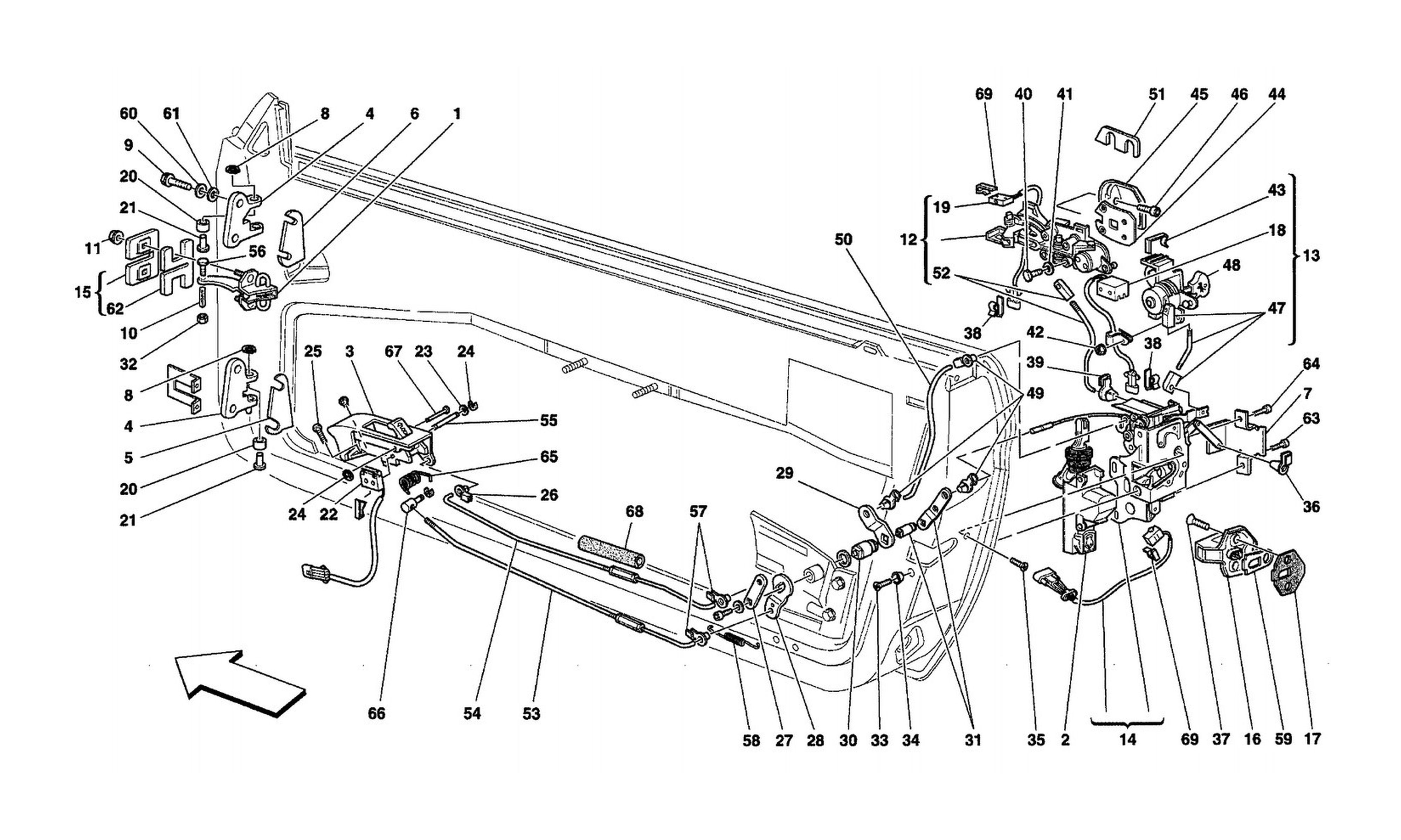 Schematic: Doors - Opening Control And Hinges