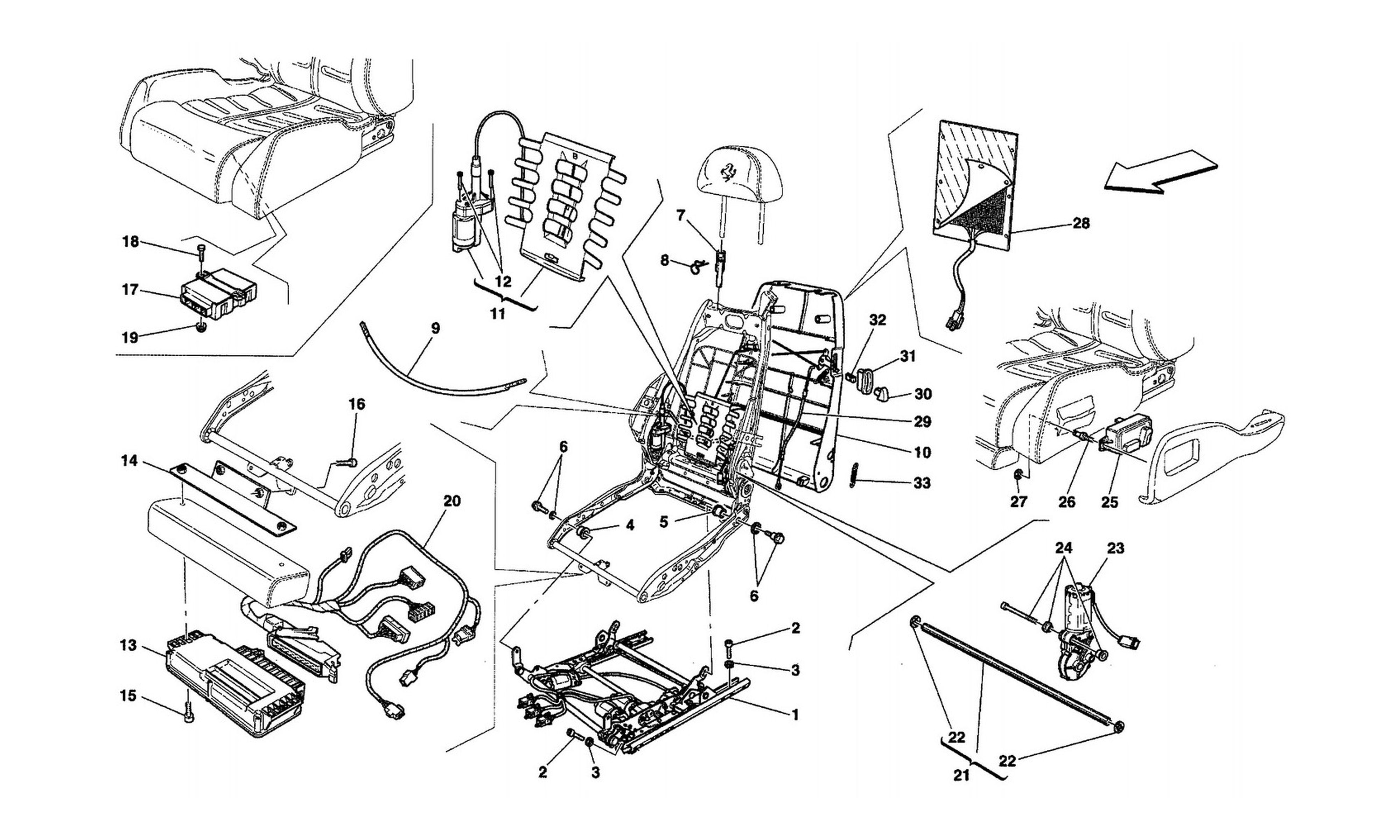 Schematic: Electrical Seat - Guide And Movement