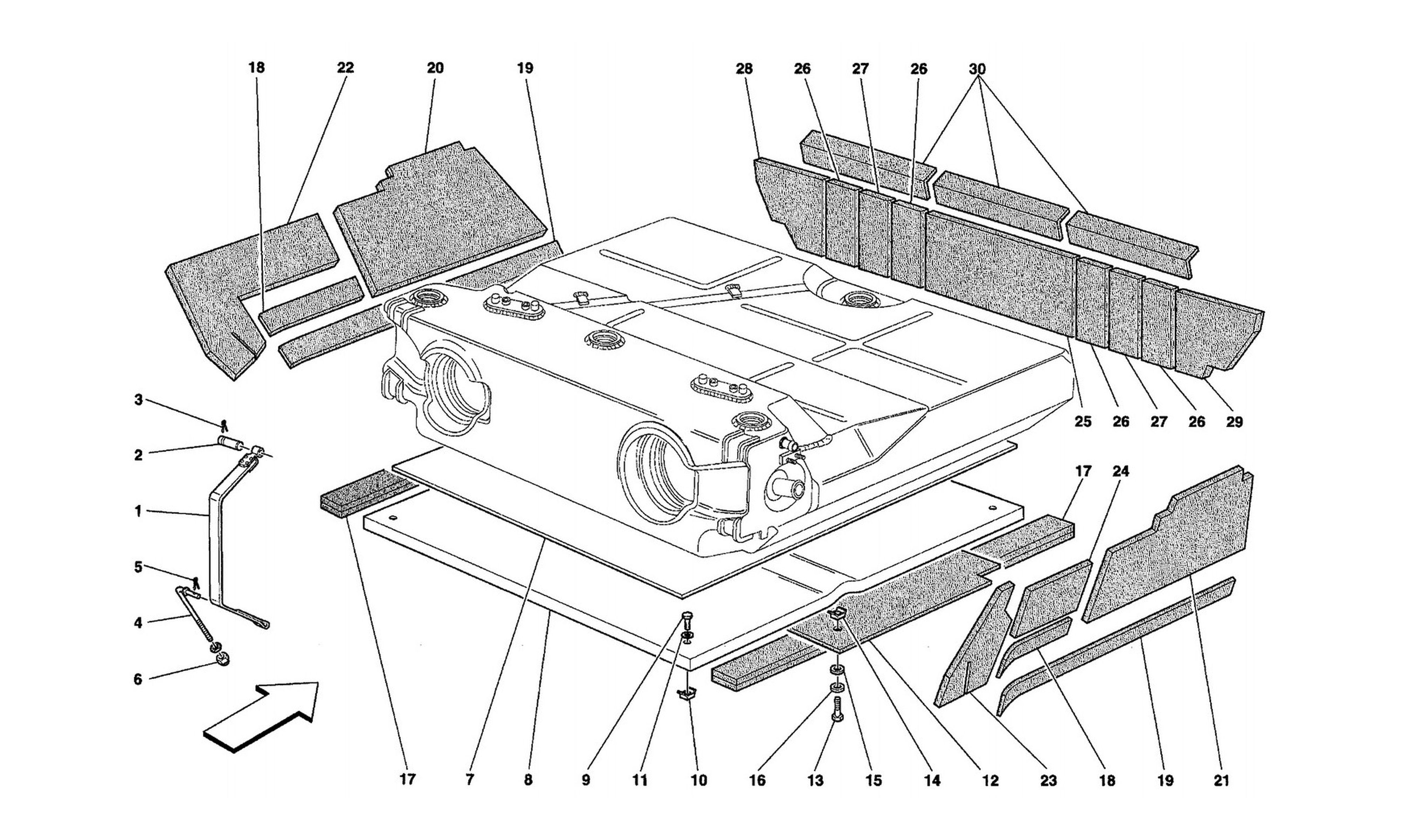 Schematic: Fuel Tank -Insulation And Protection