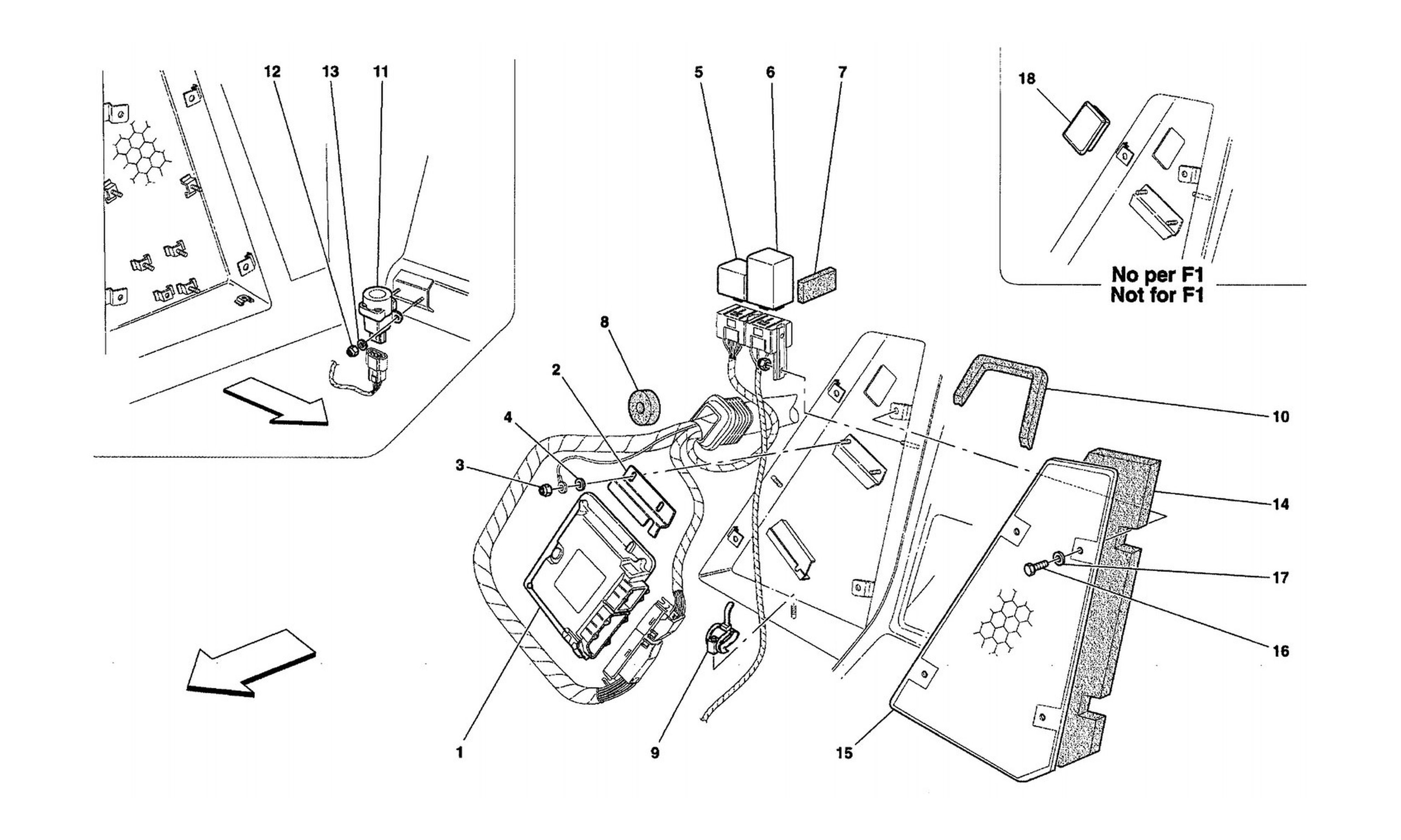 Schematic: Rear Passengers Compartment Control Stations