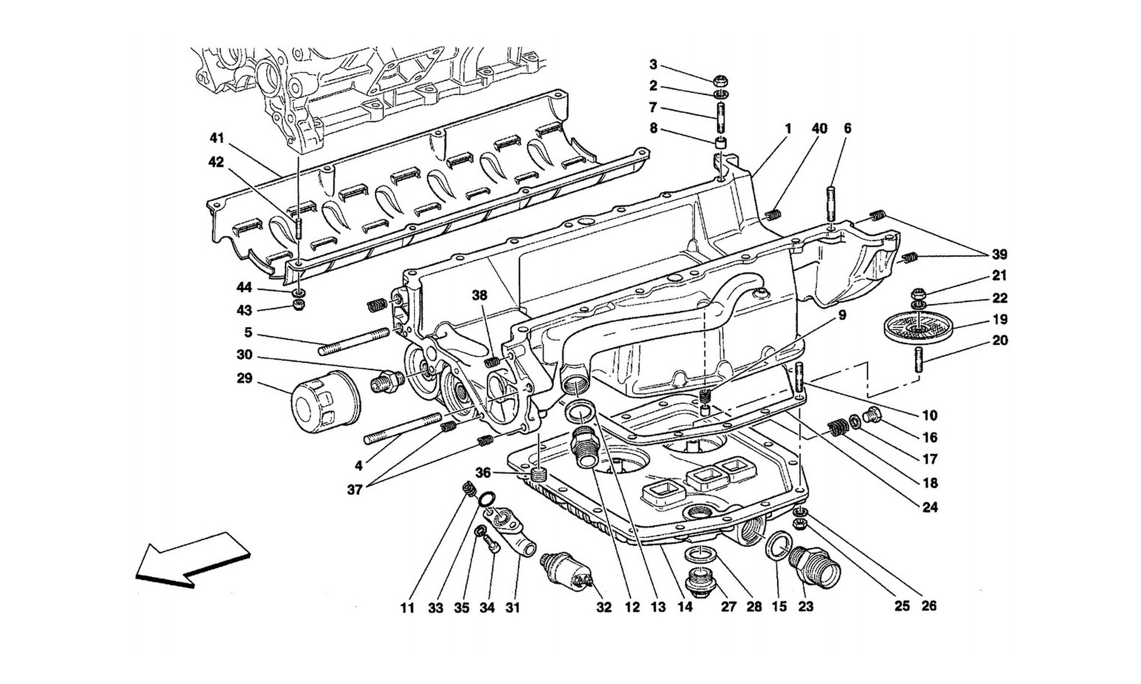 Schematic: Lubrication - Oil Sumps And Filters