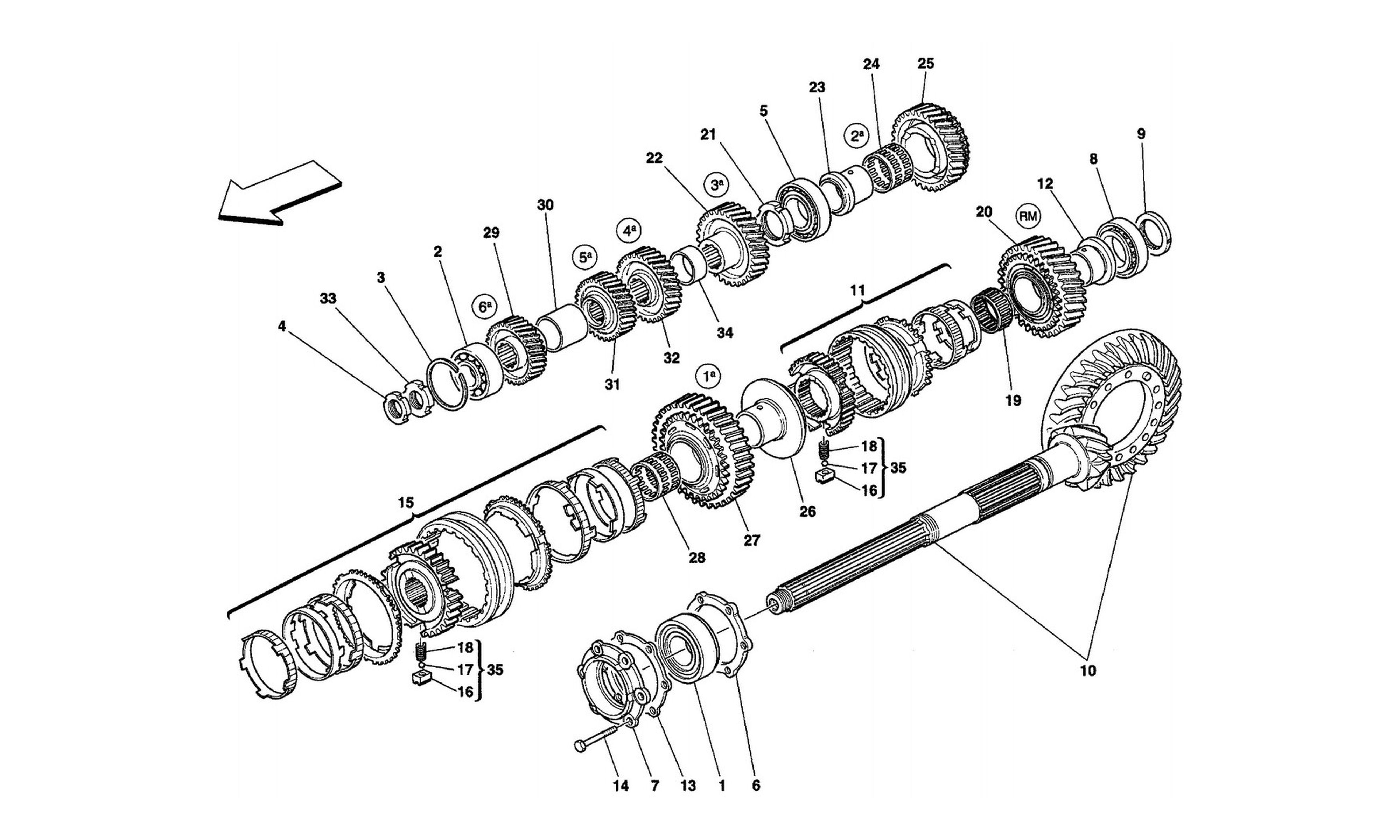 Schematic: Lay Shaft Gears