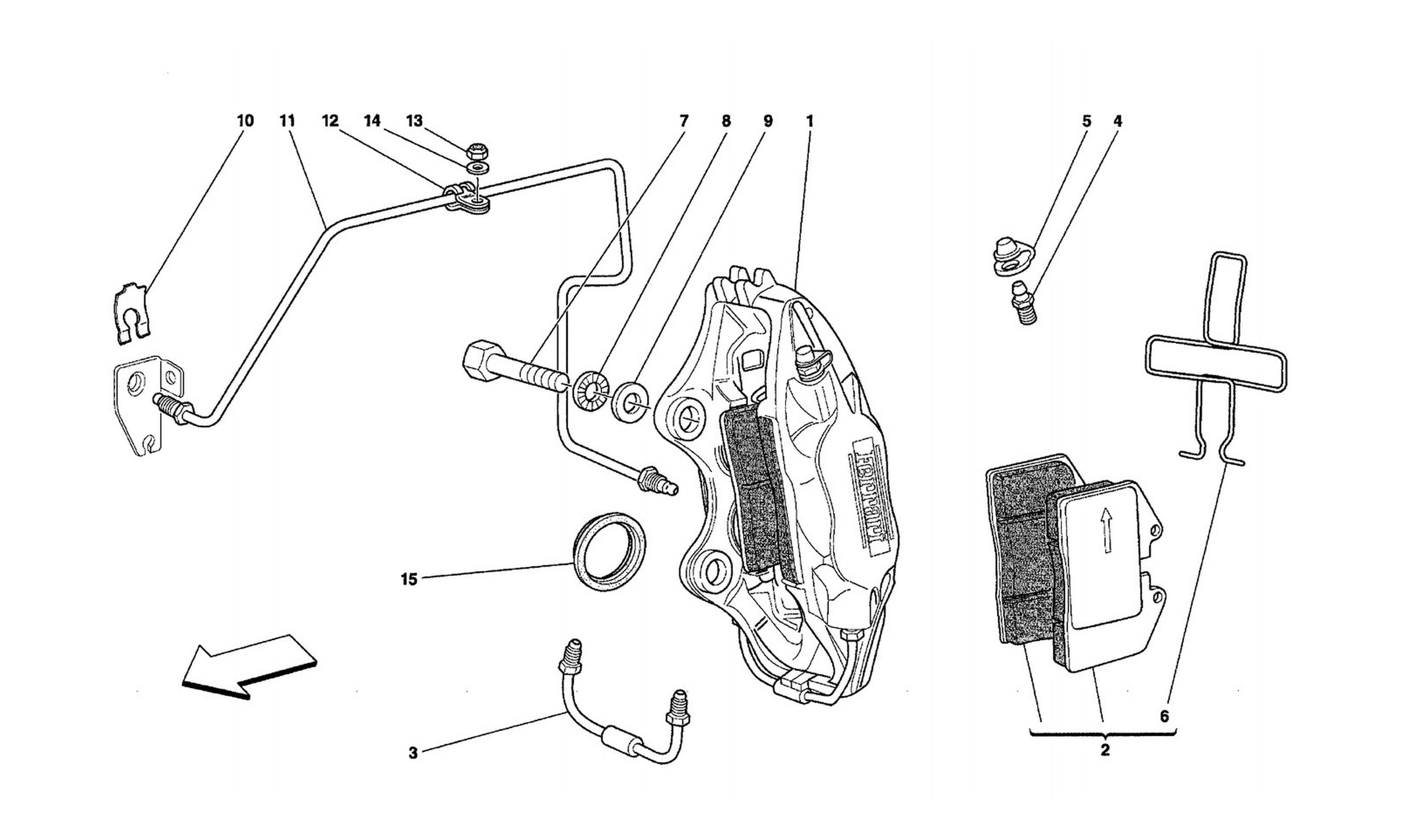 Schematic: Caliper For Rear Brakes