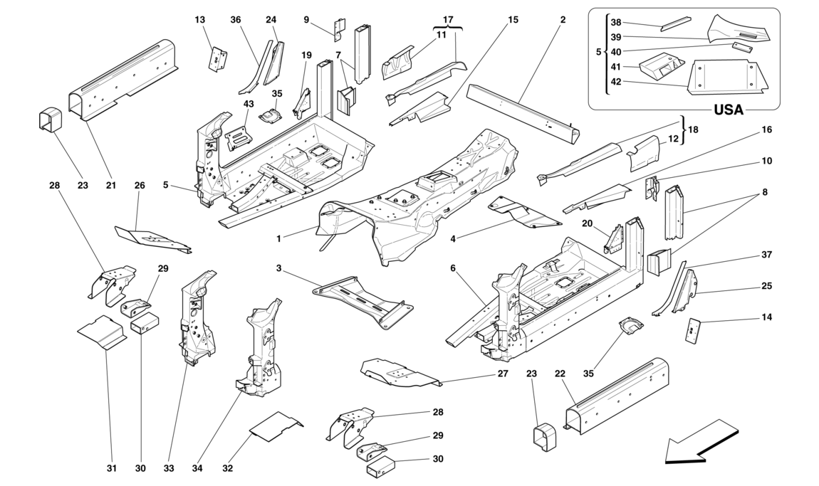 Schematic: Structures And Elements, Centre Of Vehicle