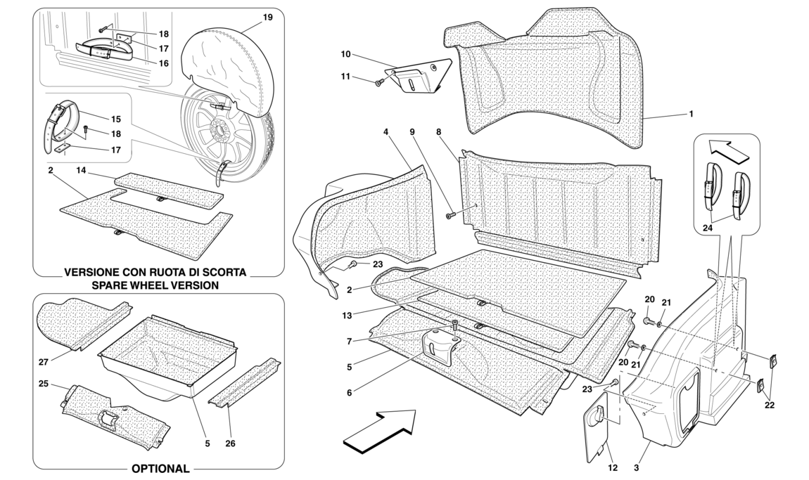 Schematic: Luggage Compartment Trim