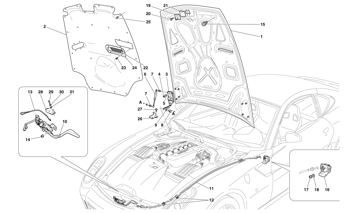 Schematic: Engine Compartment Lid