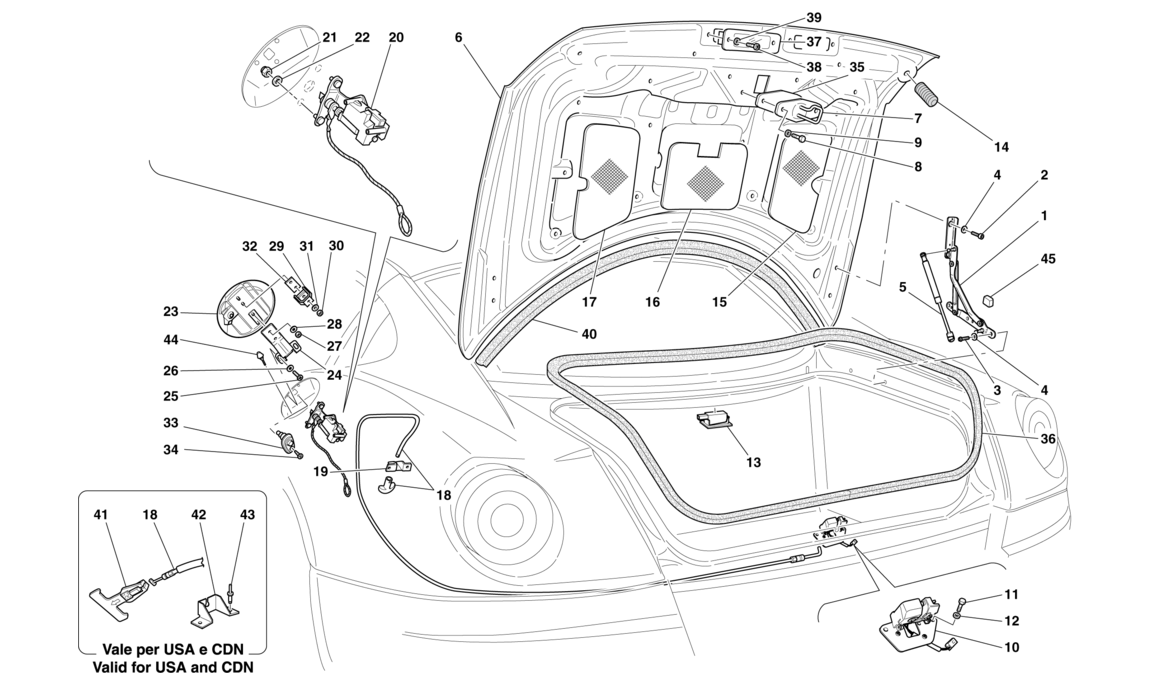 Schematic: Luggage Compartment Lid And Fuel Filler Flap