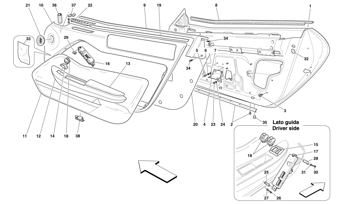 Schematic: Doors - Substructure And Trim