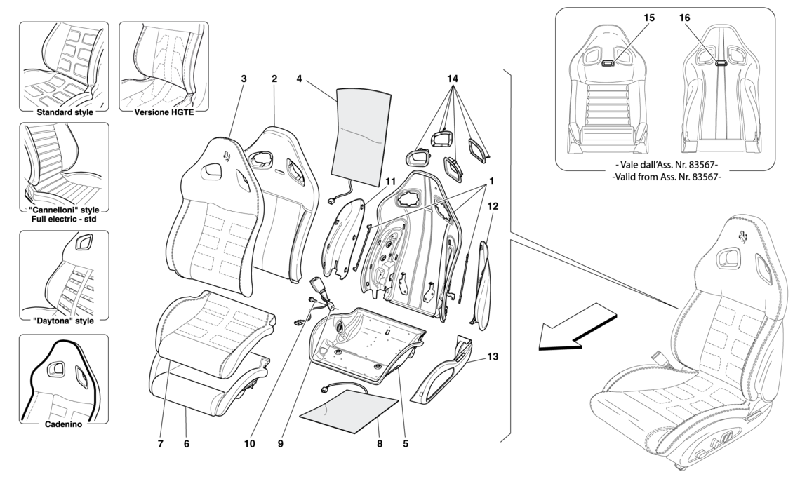 Schematic: Front Seat - Trim And Internal Components