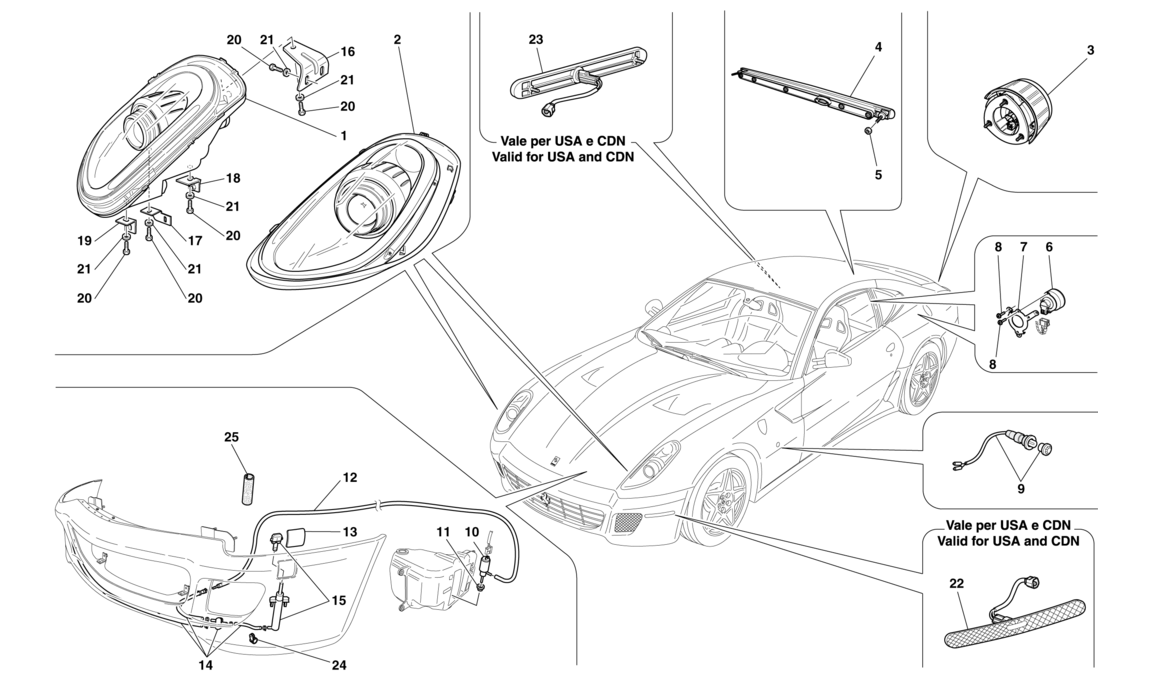 Schematic: Headlights And Taillights