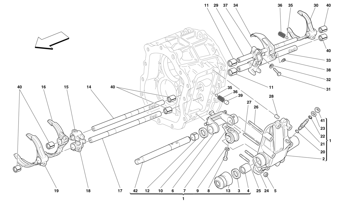 Schematic: Internal Gearbox Controls -Not For F1-