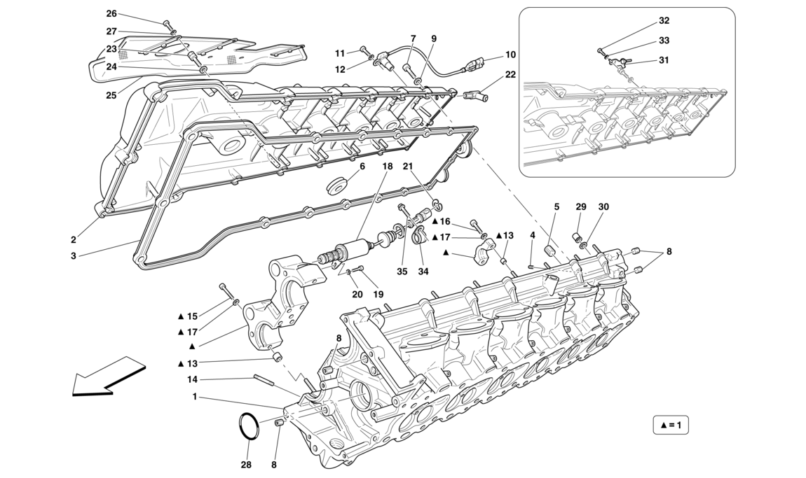 Schematic: Right Hand Cylinder Head