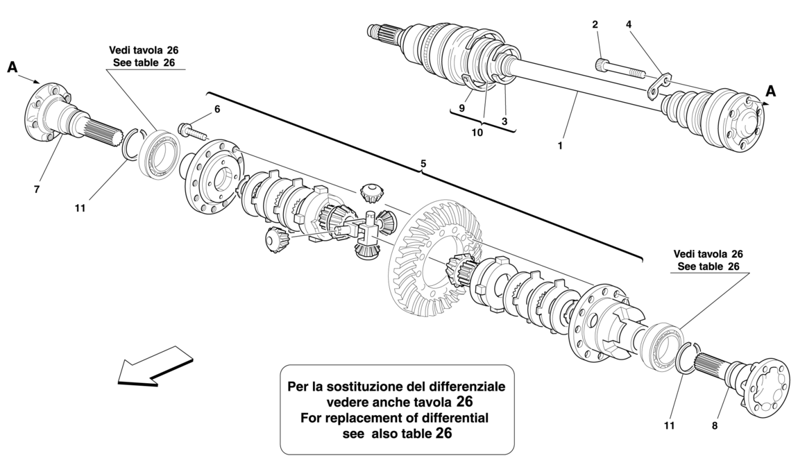 Schematic: Differential And Axle Shaft