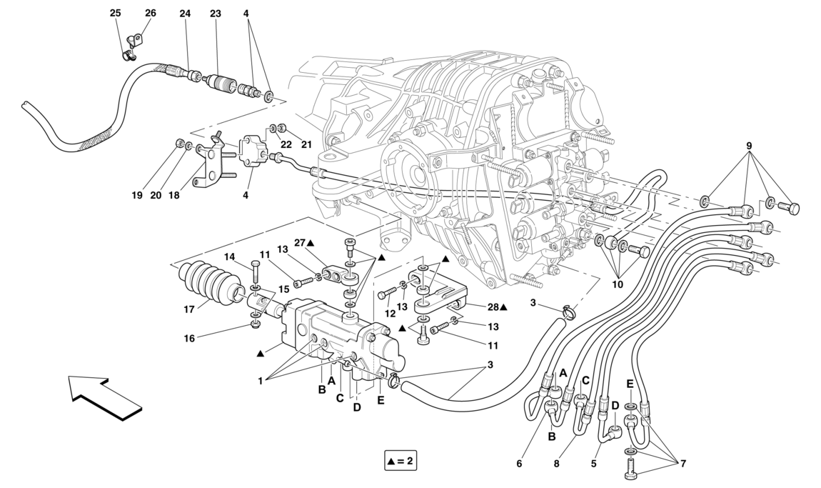 Schematic: F1 Clutch Hydraulic Control -Applicable For F1-