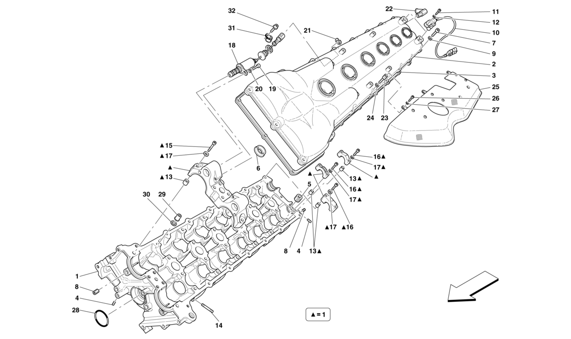 Schematic: Left Hand Cylinder Head