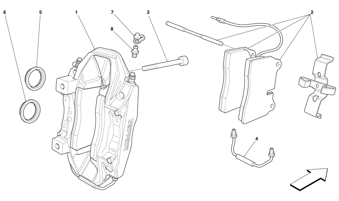 Schematic: Rear Brake Calliper