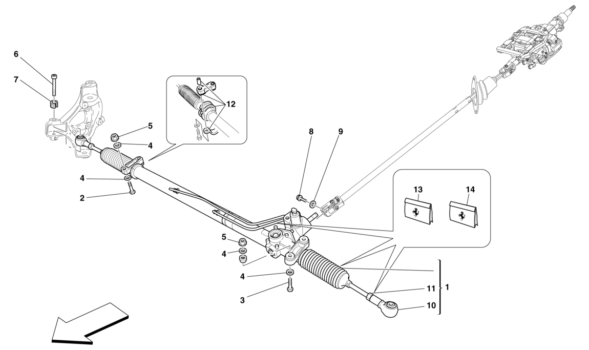 Schematic: Hydraulic Power Steering Box