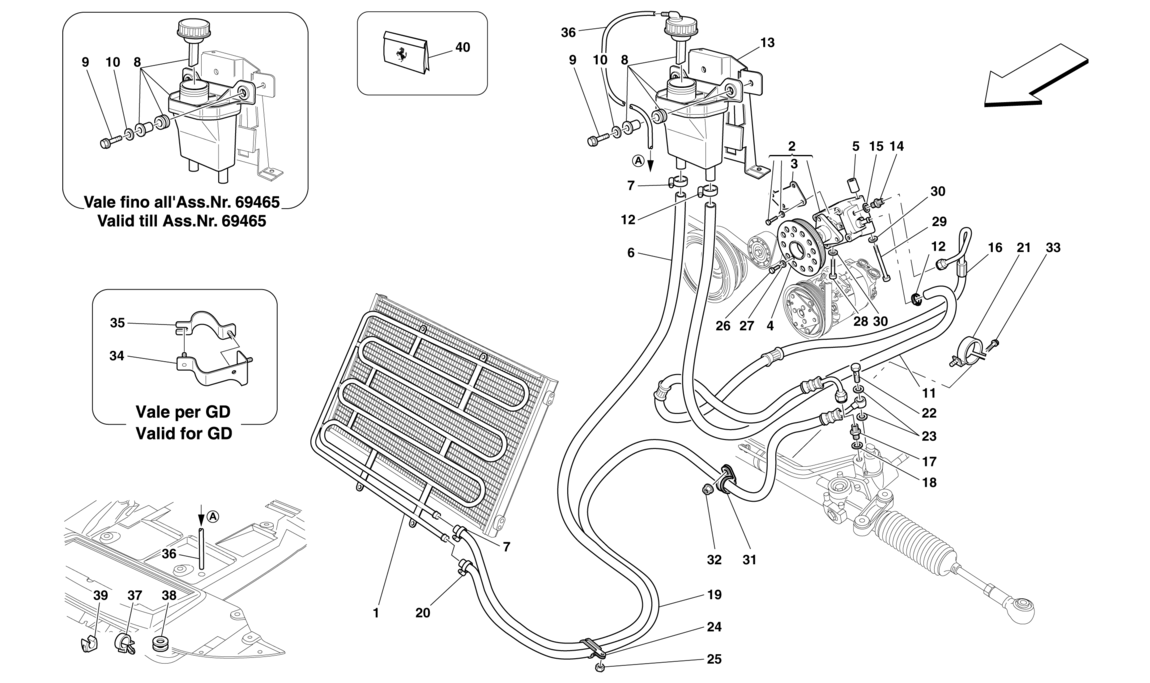 Schematic: Hydraulic Fluid Reservoir, Pump And Coil For Power Steering System