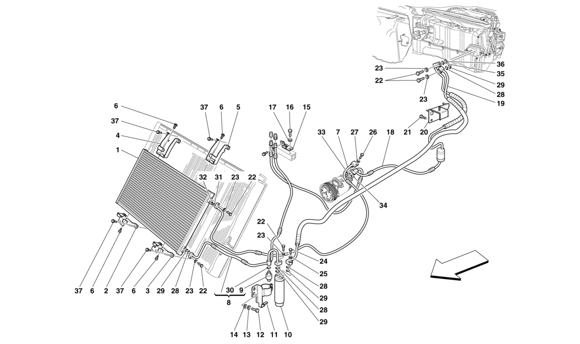 Schematic: Ac System - Freon Pipes