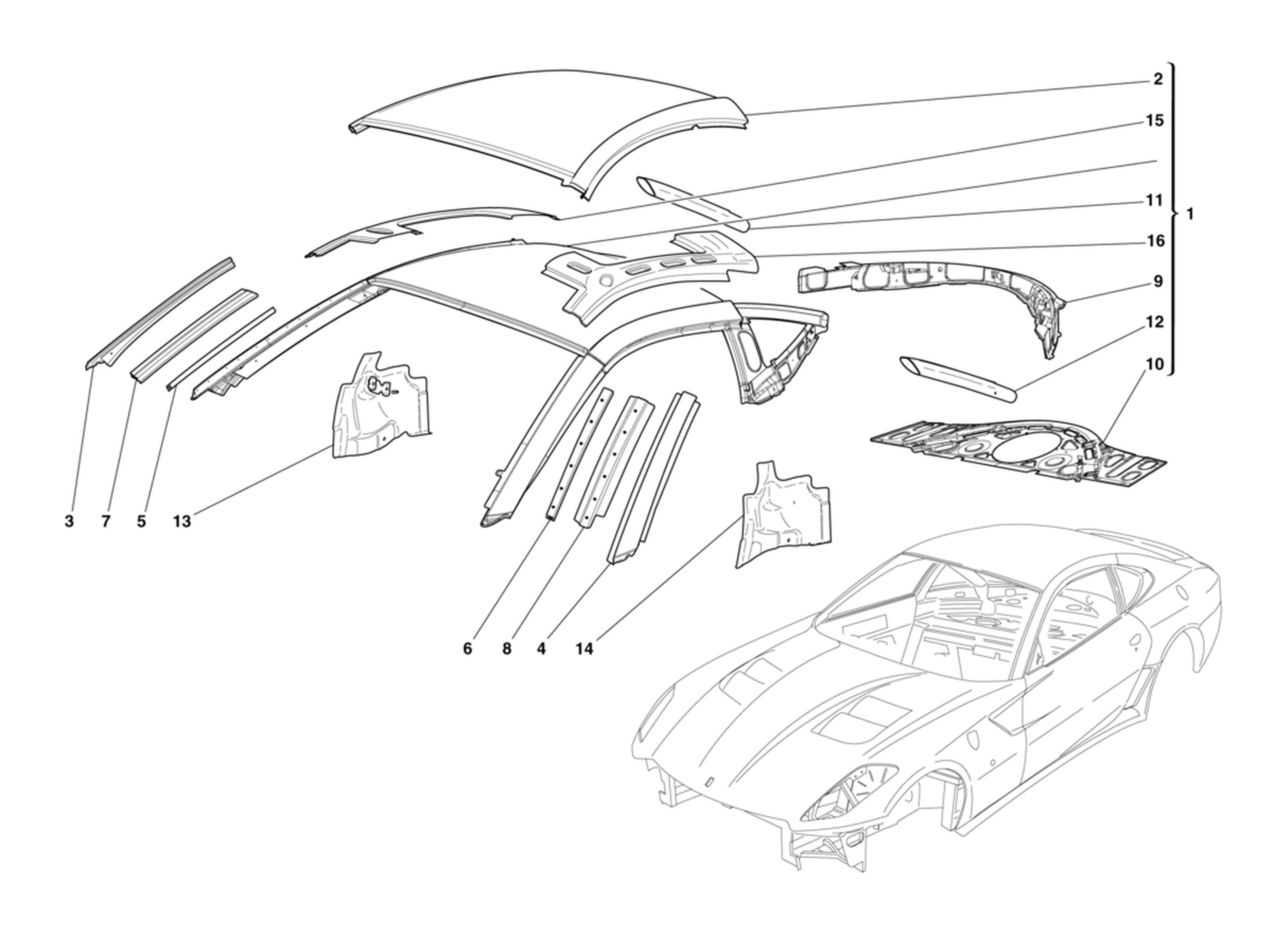 Schematic: Bodyshell Roof