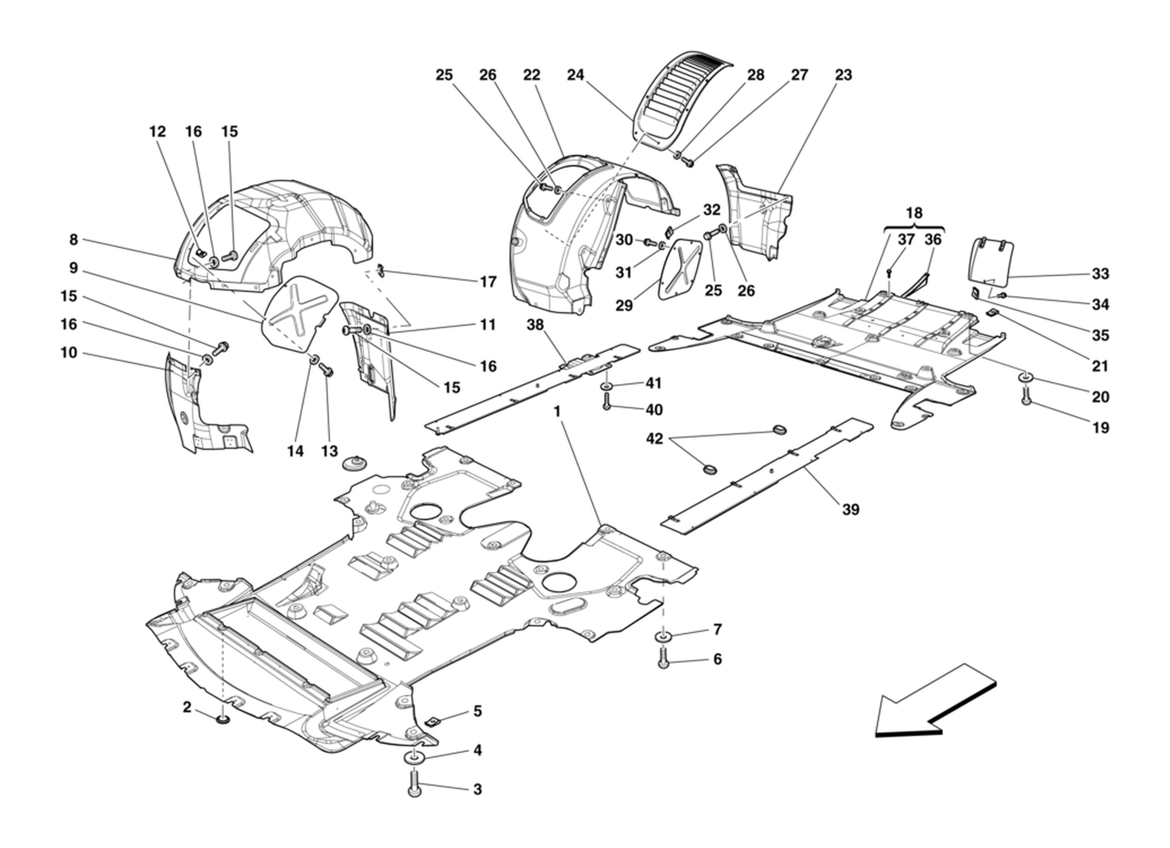 Schematic: Flat Undertray And Wheelhouses