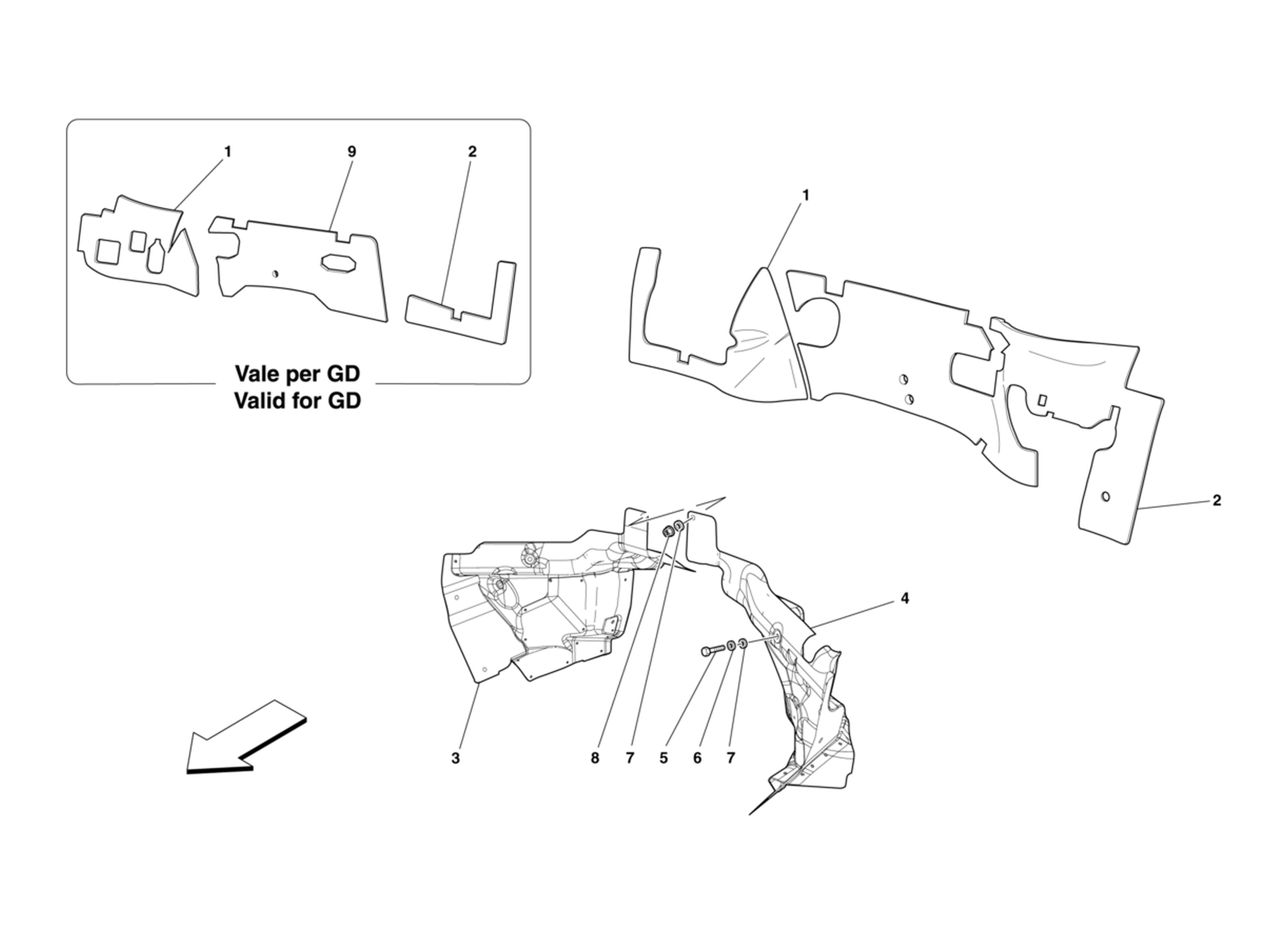 Schematic: Engine Compartment Firewall Insulation