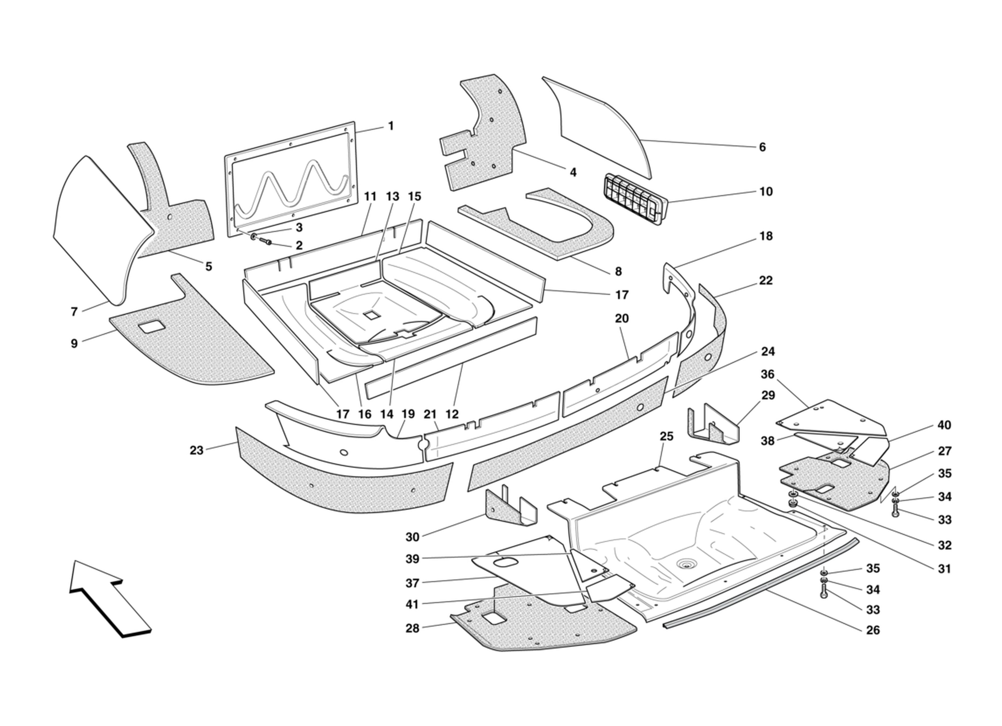 Schematic: Luggage Compartmenrt Insulation