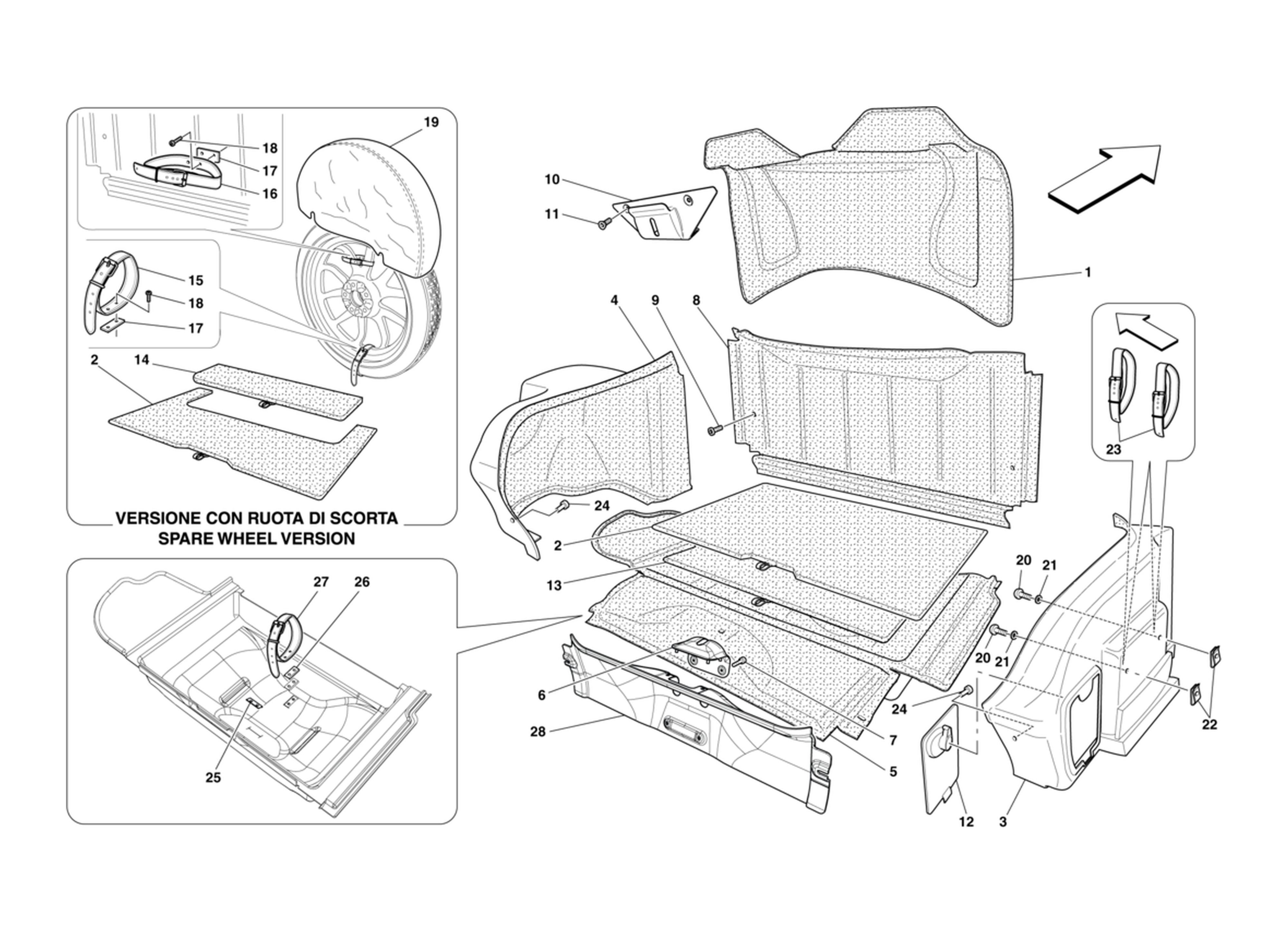 Schematic: Luggage Compartment Trim