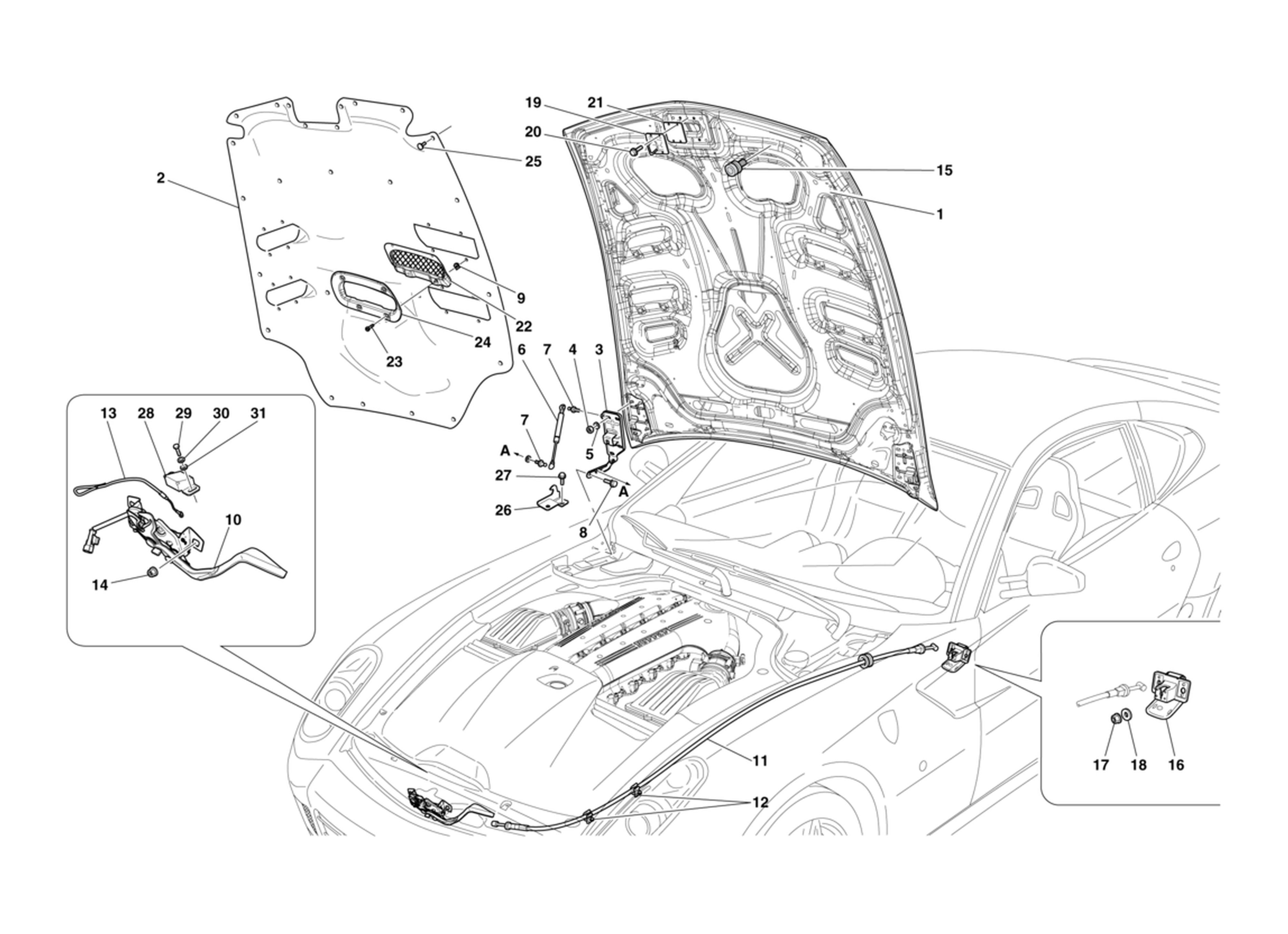 Schematic: Engine Compartment Lid