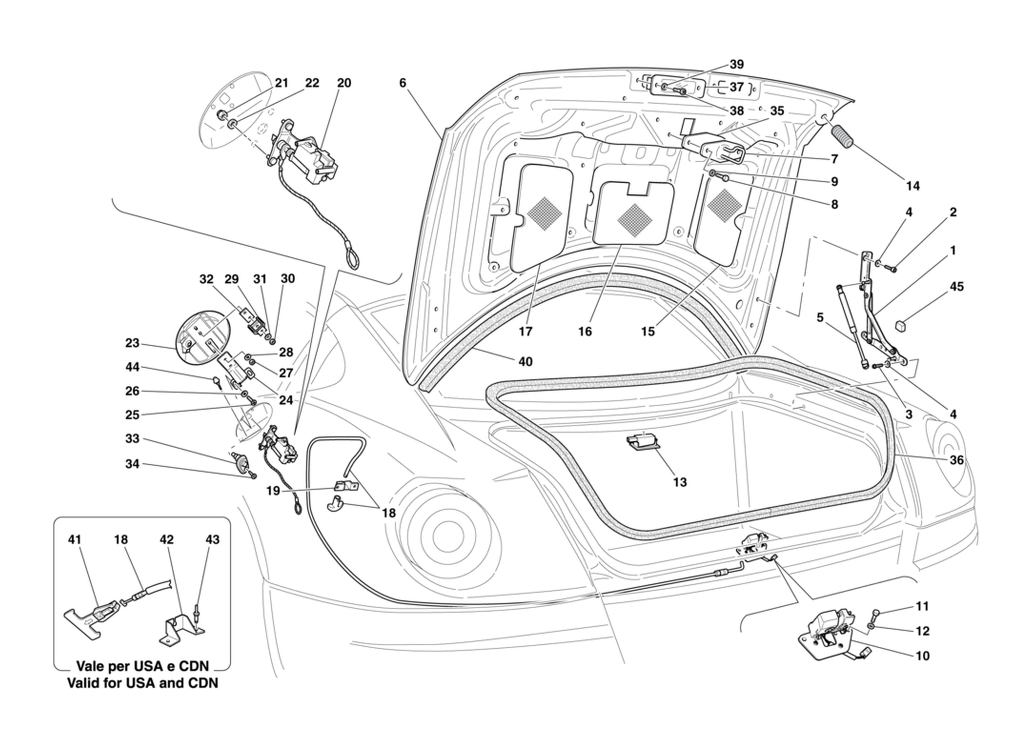 Schematic: Luggage Compartment Lid And Fuel Filler Flap