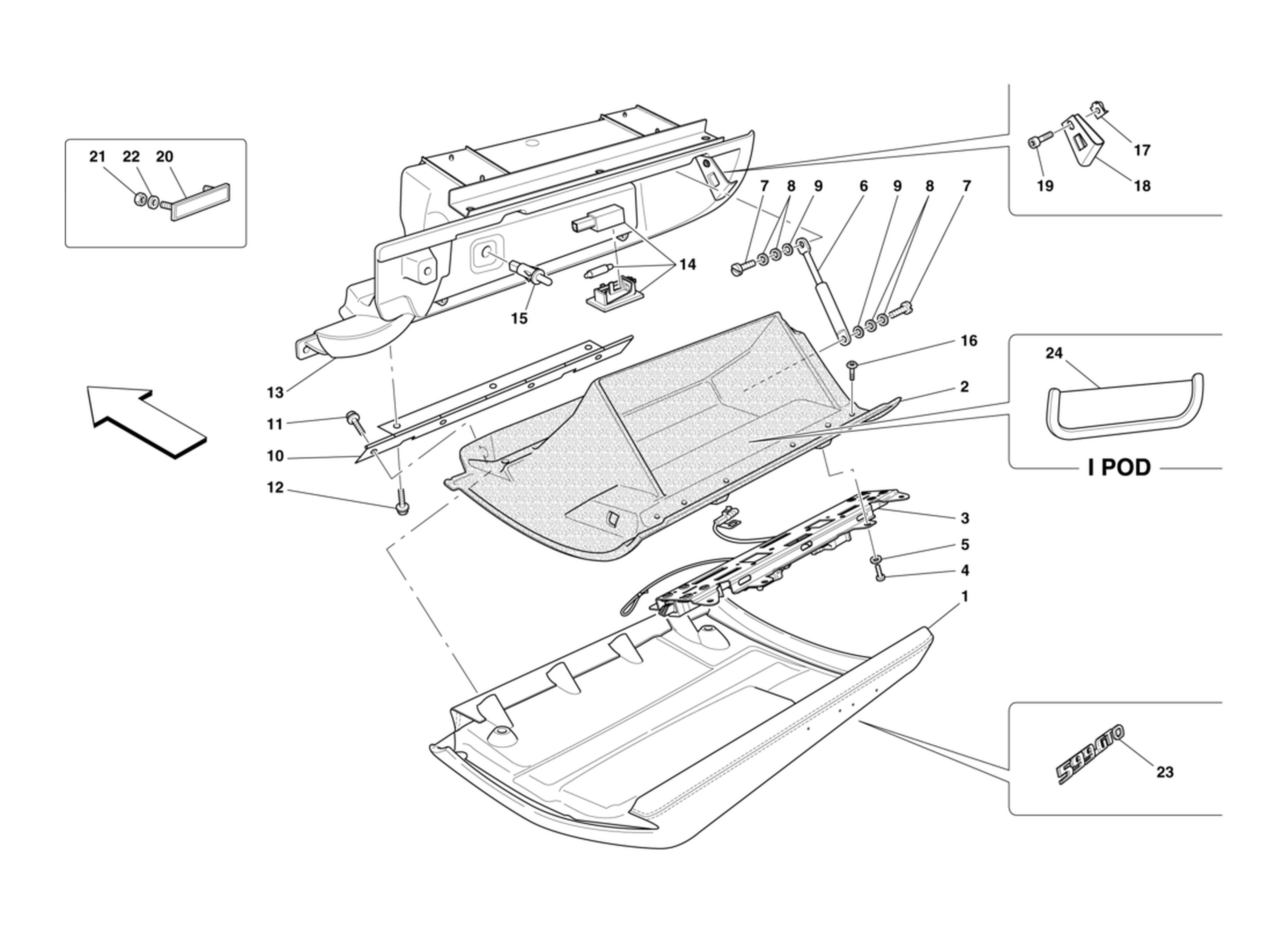 Schematic: Glove Compartment