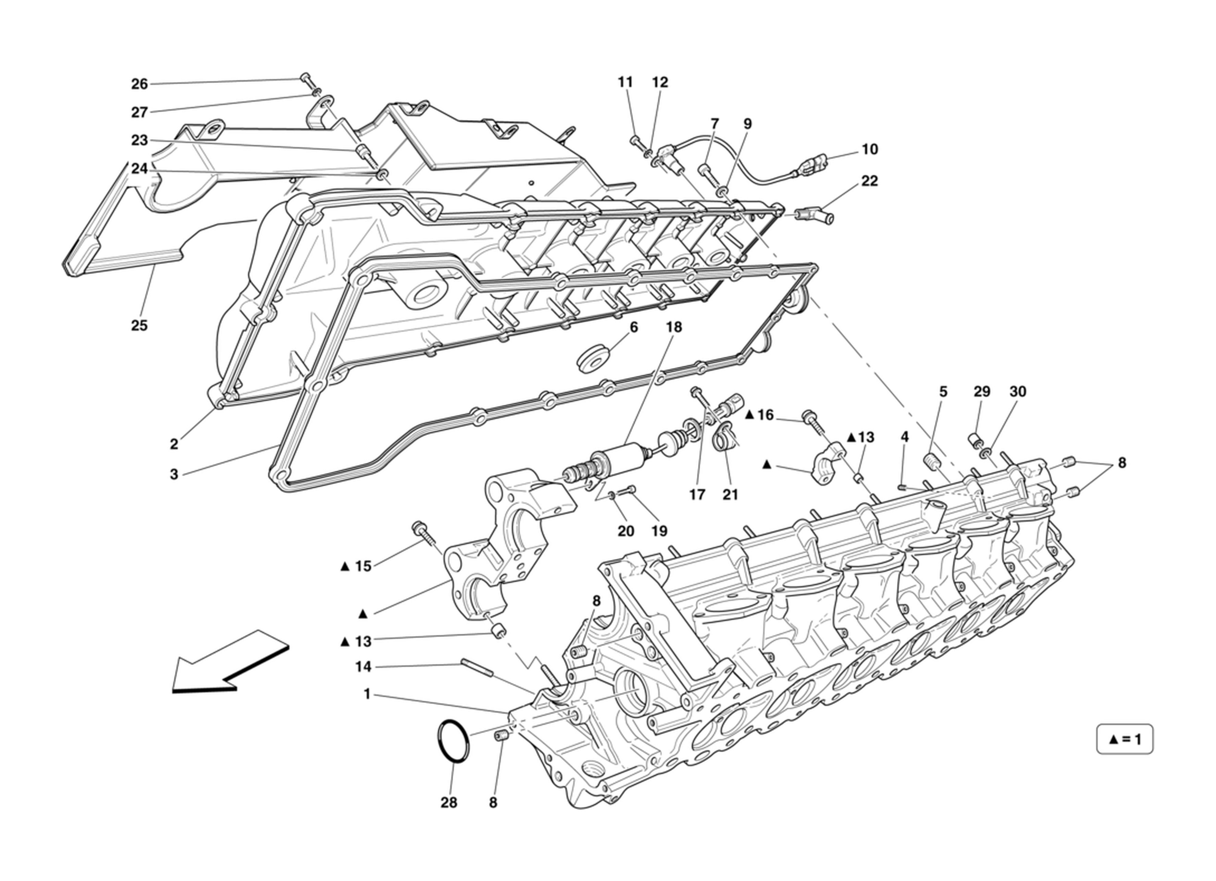 Schematic: Right Hand Cylinder Head